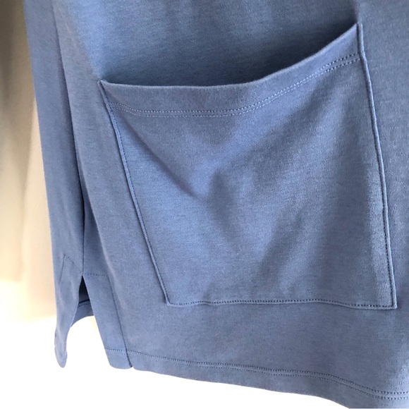 Isaac Mizrahi Live! Essentials Pima Cotton Knit Cardigan in Blue, Size M - Picture 10 of 12